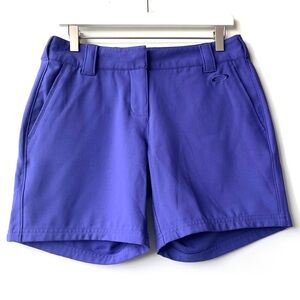 Oakley OHydrolix Cassis Golf Shorts Womens Size 8 Purple Athleisure Outdoor